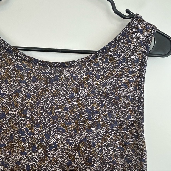 Sessun Sleeveless Abstract Blue Micro Dot Pattern Lightweight Midi Dress Size XS - Picture 6 of 16